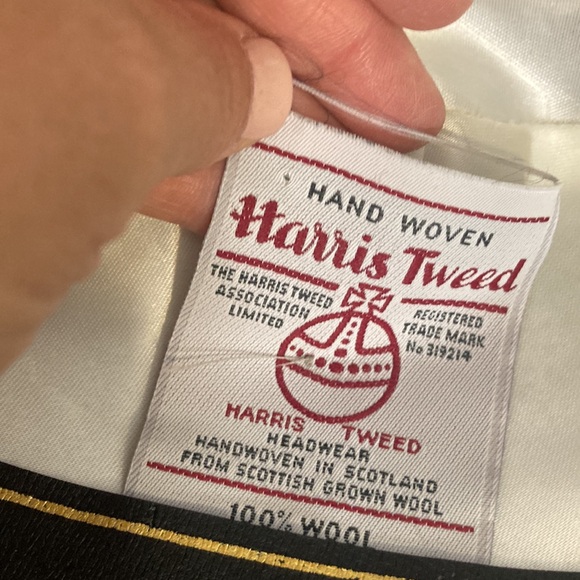 Vintage Hat Mens 7 Gray Harris Tweed Wool Suede Stetson Trilby Fedora Retro - Picture 8 of 12
